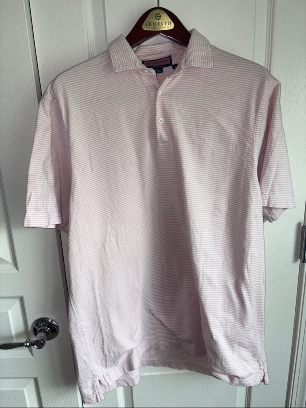 Vineyard Vines Light Pink Striped Polo